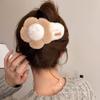 Cute Headwear Accessories Sweet Duckbill Clip Flyaway Hair Plush Flower Hair Clip  Autumn Winter