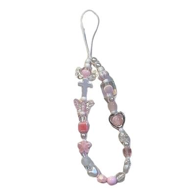 Frauen Mädchen Handyanhänger Handyhängekordel Elegant Kunststoffperlen Telefonband Schmuck Modeaccessoire