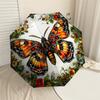 1PC Butterfly Flowers Umbrella-8-Rib Reinforced, Automatic Open, Lightweight & Durable, Cute Fashion Accessory for Outdoor-P2626
