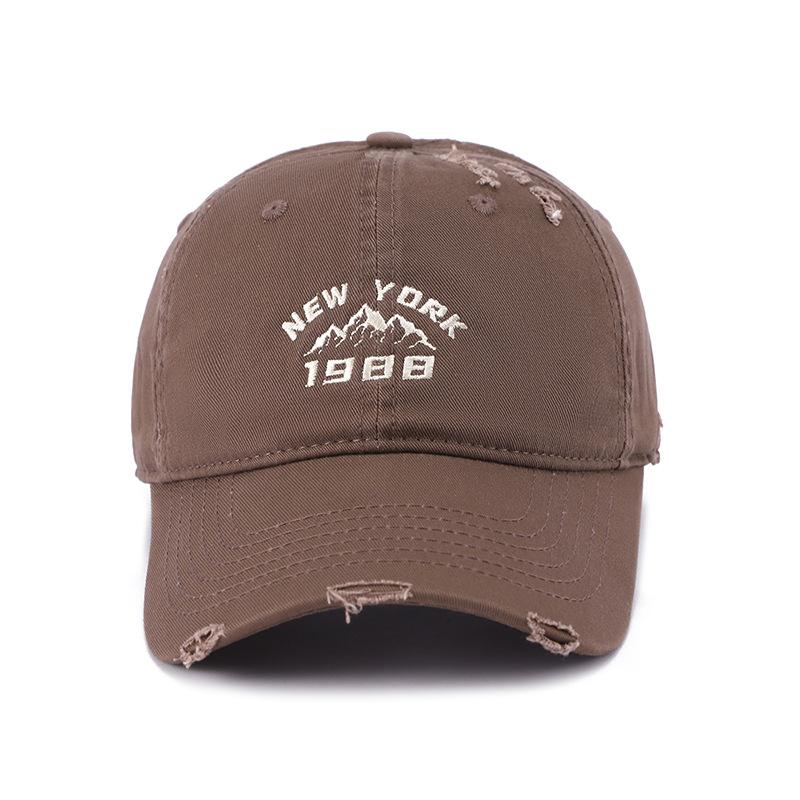 

Baseball Cap Women Men Dad Hat Embroidered Letter Summer Wide Brim Soft Top Sport Cap Trendy Korean Style Sun Hat New Casual 56-59CM коричневий