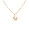 A-Z Initial Letter Pendant Necklace Gold Color Stainless Steel Clear Zircon Women Trendy Choker Minimalist Alphabet Jewelry Gift