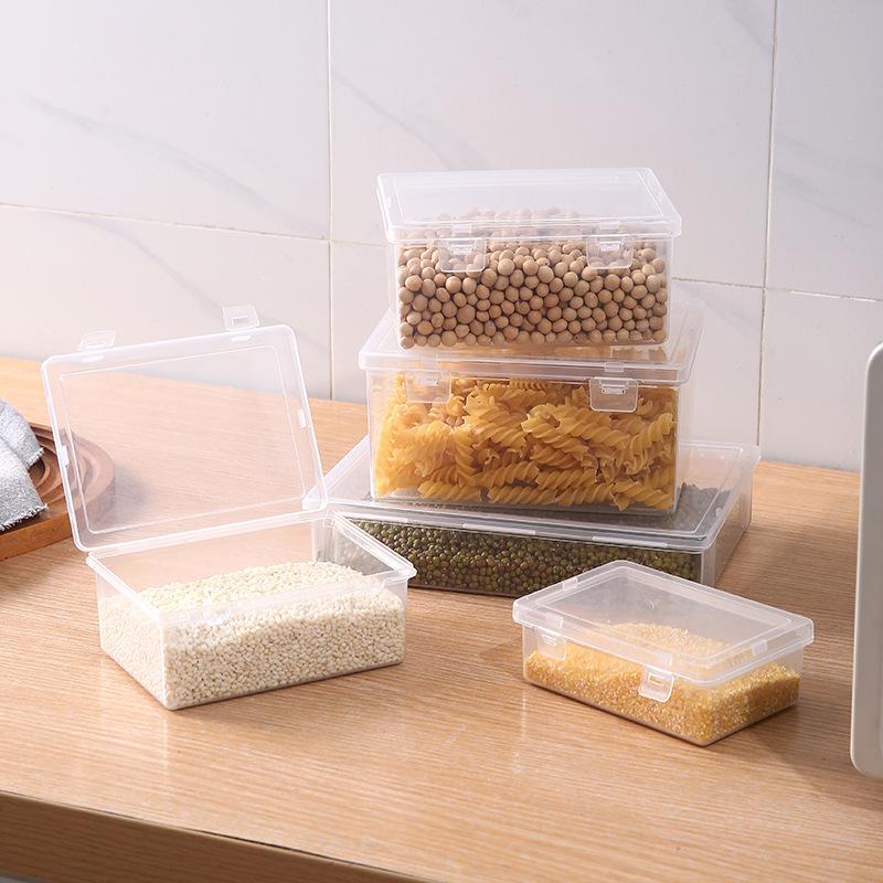 1Pcs Plastic Food Storage Containers With Lids Airtight Kitchen Organizer Boxes For Refrigerator Pantry