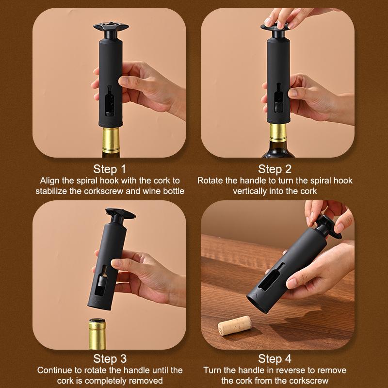Manual Bottle Opener Creative Wine Opener Corkscrew Sparkling Wine Kitchen Tool Corks Openers Useful Kitchen Accessories