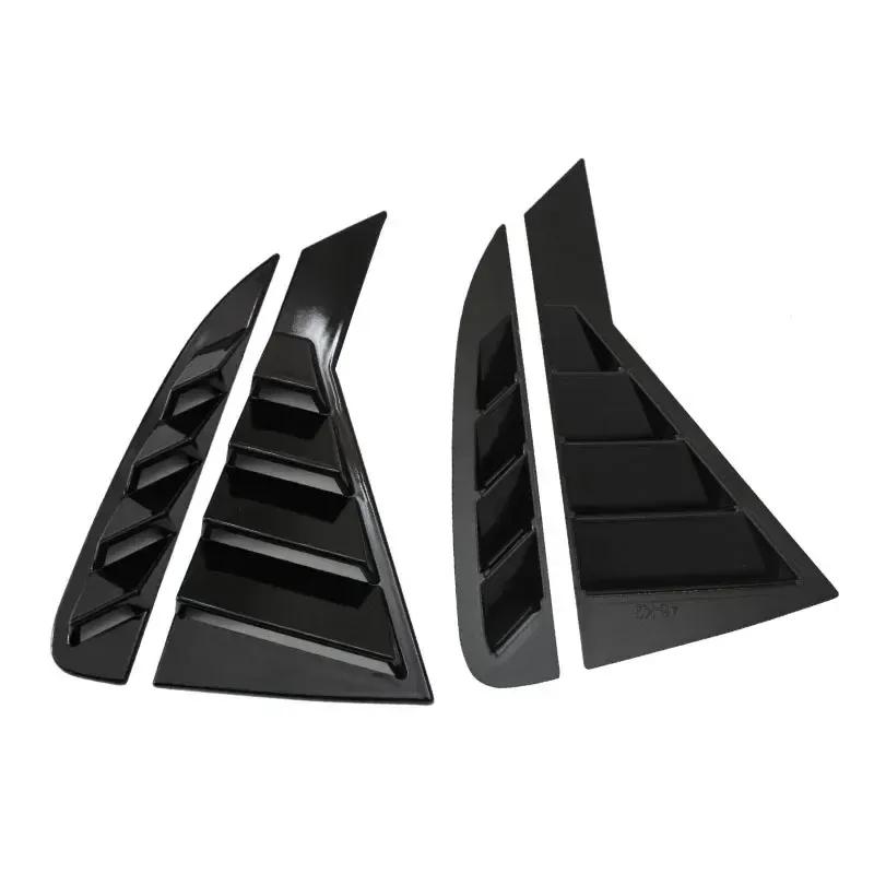 Car Rear Window Side Vent Shutter Louver Cover Trim Car Accessories Carbon Fiber For Kia Rio K2 2011~2015 Sedan Russia Version
