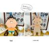 Crayon Shin-chan Shiro Embroidered Plush Backpack - Cute Anime Double Shoulder Bag