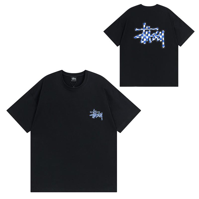 Short Sleeve T-Shirt Couples Street Style Letter Print Loose Fit Breathable Top