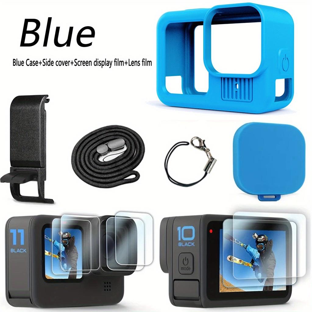 Full Protection Kit for GoPro Hero 9/10/11/12/13 Black - Silicone Cover + Tempered Film + Lens Cap
