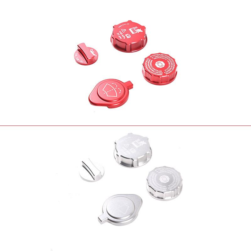 For Ford Maverick -2025 Aluminum Silver/Red Car Engine Room Oil Cap Fluid Reservoir Water Tank Cover Car Accessories