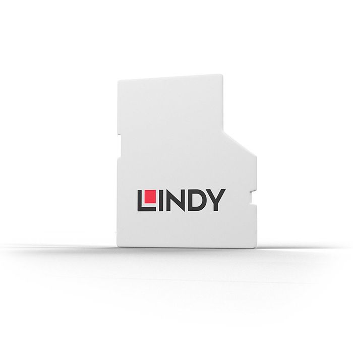 SD Port Blockers - LINDY - 10 Pack - White - Prevents Access - For System Administrators