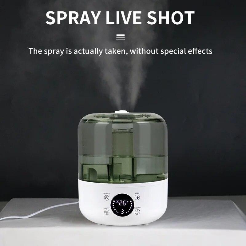 Household Large Capacity Humidifier Quiet Operation Remote Control Large Spray Humidification Machine with Aromatherapy Feature