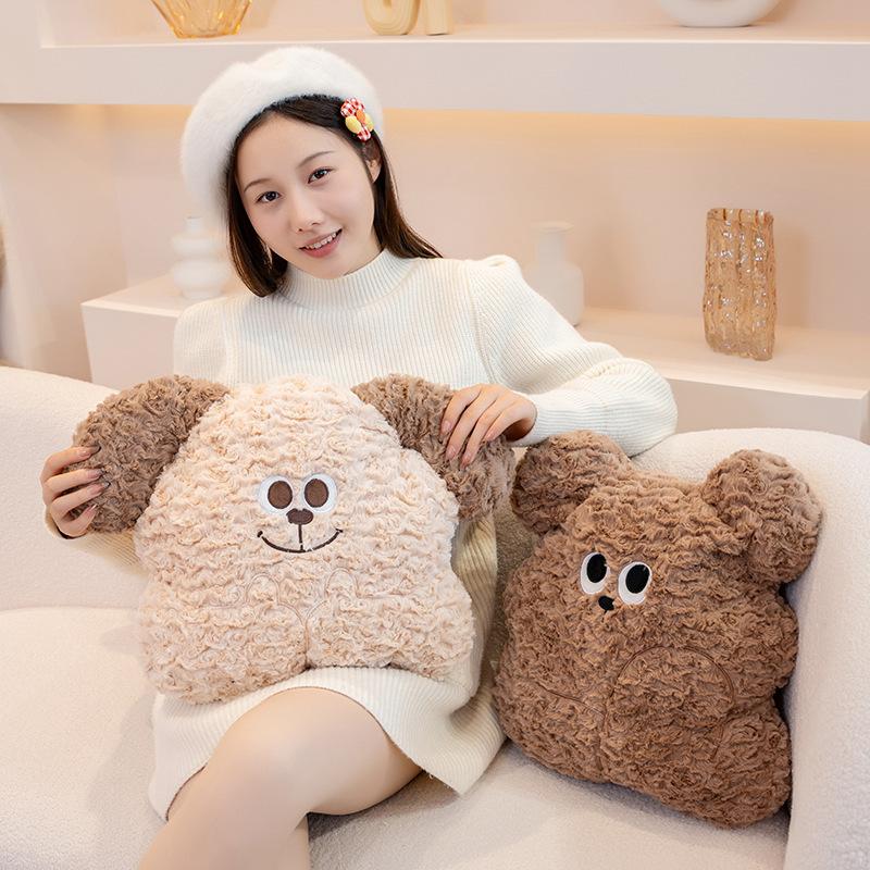 

33cm Lovely Puppy Cookie Plush Pillow Soft Comfy Sleeping Pillow Back Pillow Kawaii Home Decor Warm Winter Gift To Friends 33cm світло-коричневого кольору