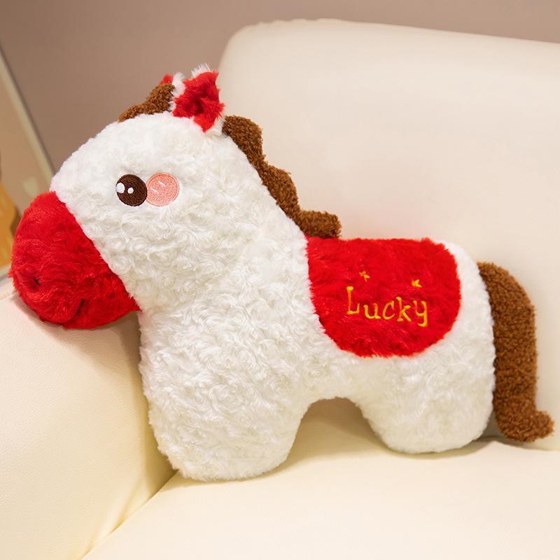 Pferd Jahr Plüschkissen Sofadekoration - Frühlingsfest Schmuck und Geschenk