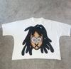 Chic American Anime Cartoon Street Hiphop Cotton Unisexs Summer Fashion Loose Graphic T Shirts Streetwear Harajuku Unisex Tops