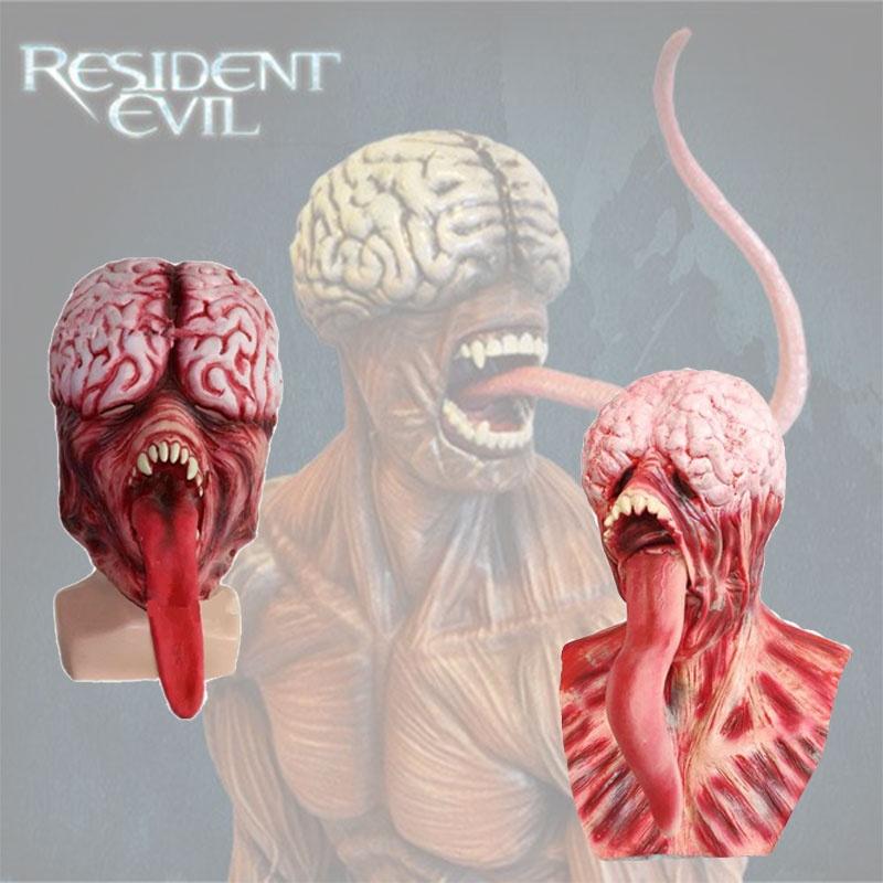 Licker Resident Evil Latex Mask Halloween Creepy Headgear Horror Party Cosplay