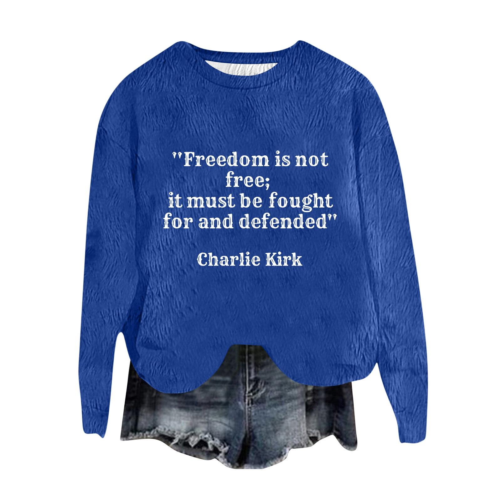 

Женский модный пуловер с круглым вырезом, футболка с длинным рукавом, с принтом S синий