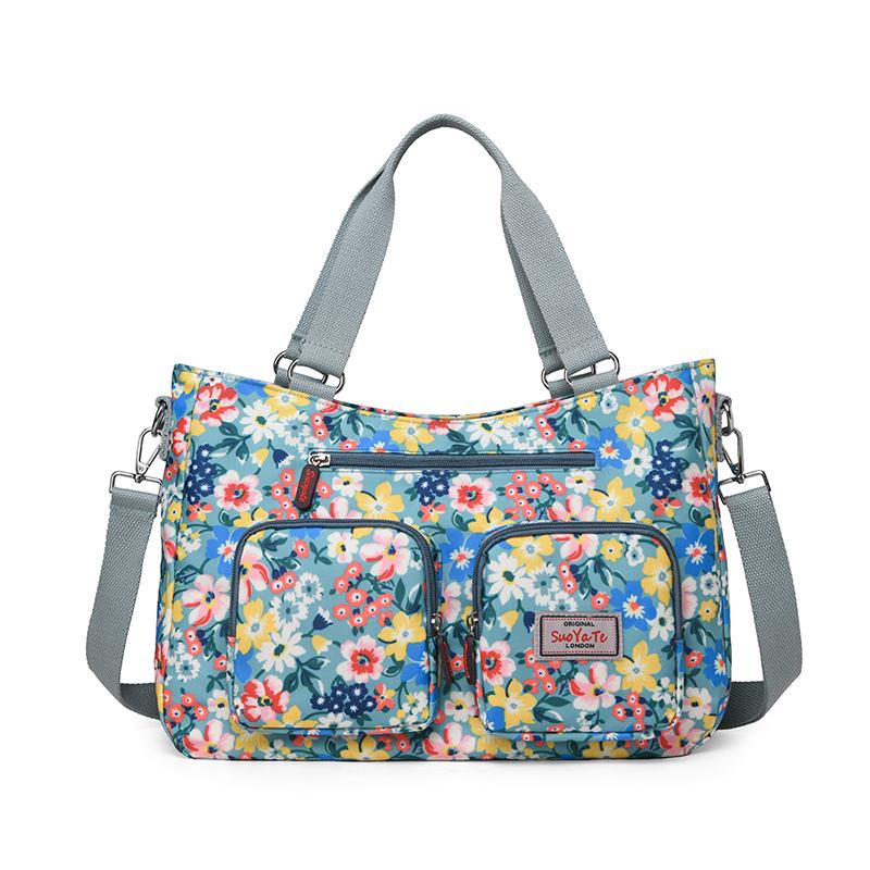 

Large Capacity Handbag Women s Floral Nylon Bag Vintage Crossbody Bag