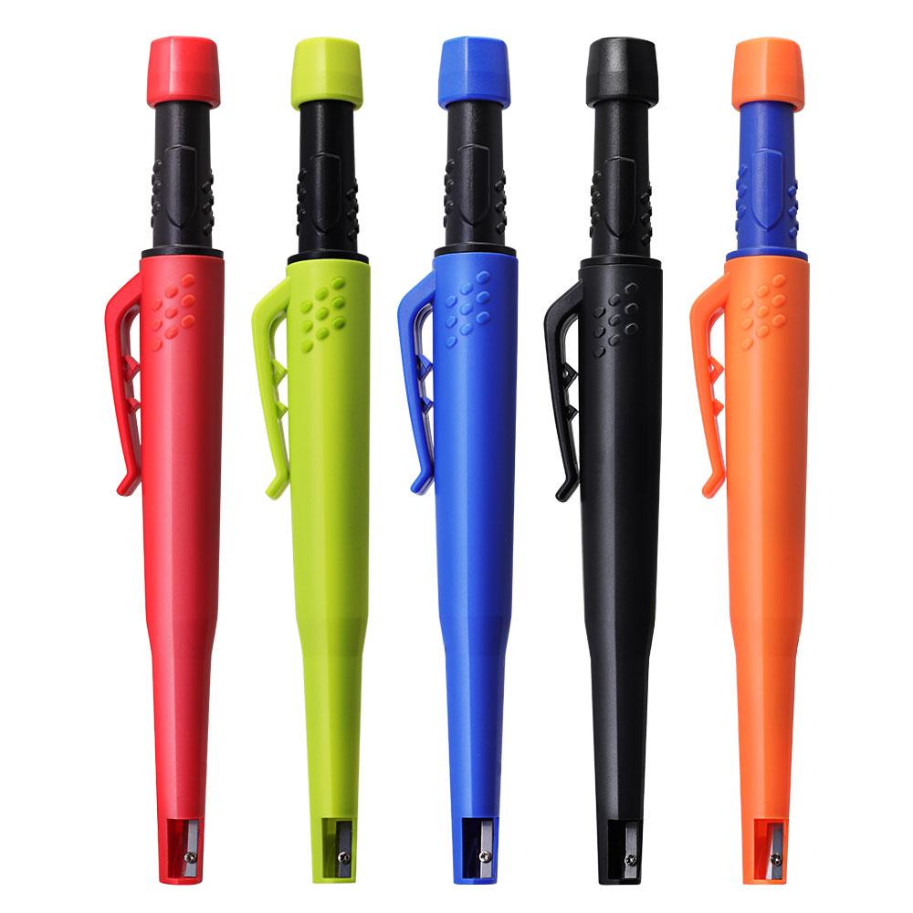 5Pcs Solid Carpenter Pencils, Refill Deep Hole Marking And Drawing With 2.8mm Reliable And Durable Lead For Carpenters Engineer