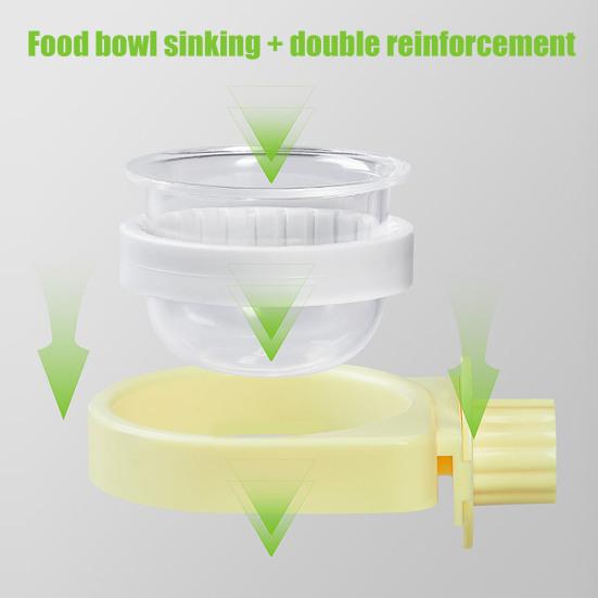 Parrot Food Pot High Elastic Design Easy Installation Cleaning Transparent Bowl Parrot Cage Accessory