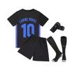 25--26 Bar S Black No. 10 Club Football Suit Children'S Suit Size 14-30 Size