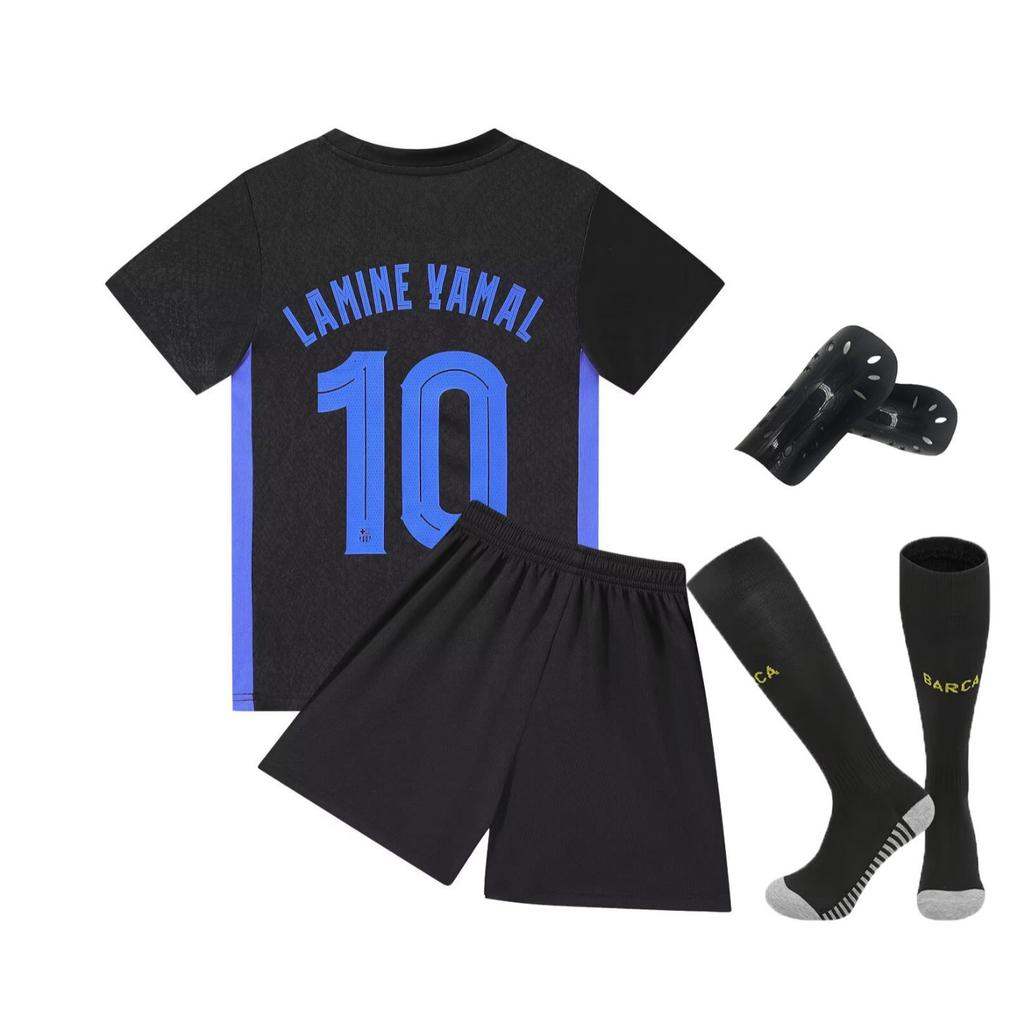 25--26 Bar S Black No. 10 Club Football Suit Children'S Suit Size 14-30 Size