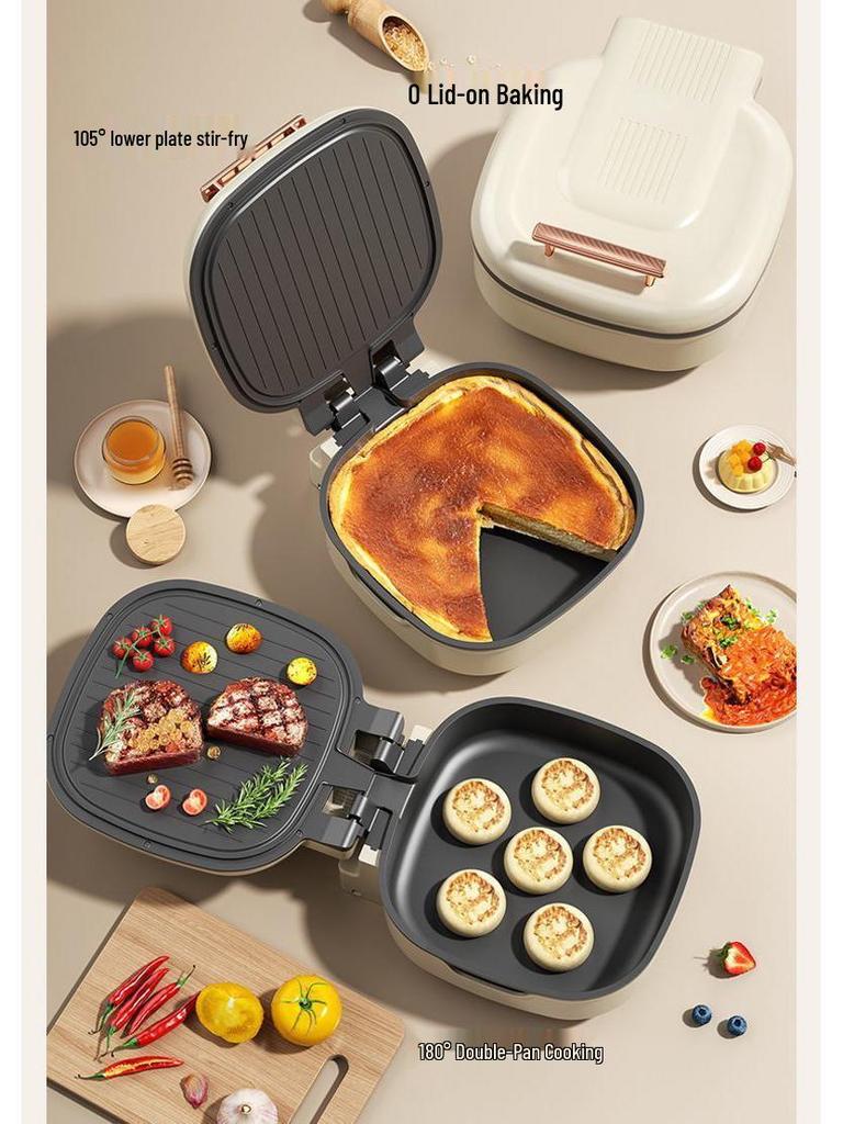 Multifunctional Non-stick Electric Griddle & BBQ Pan with Detachable Parts