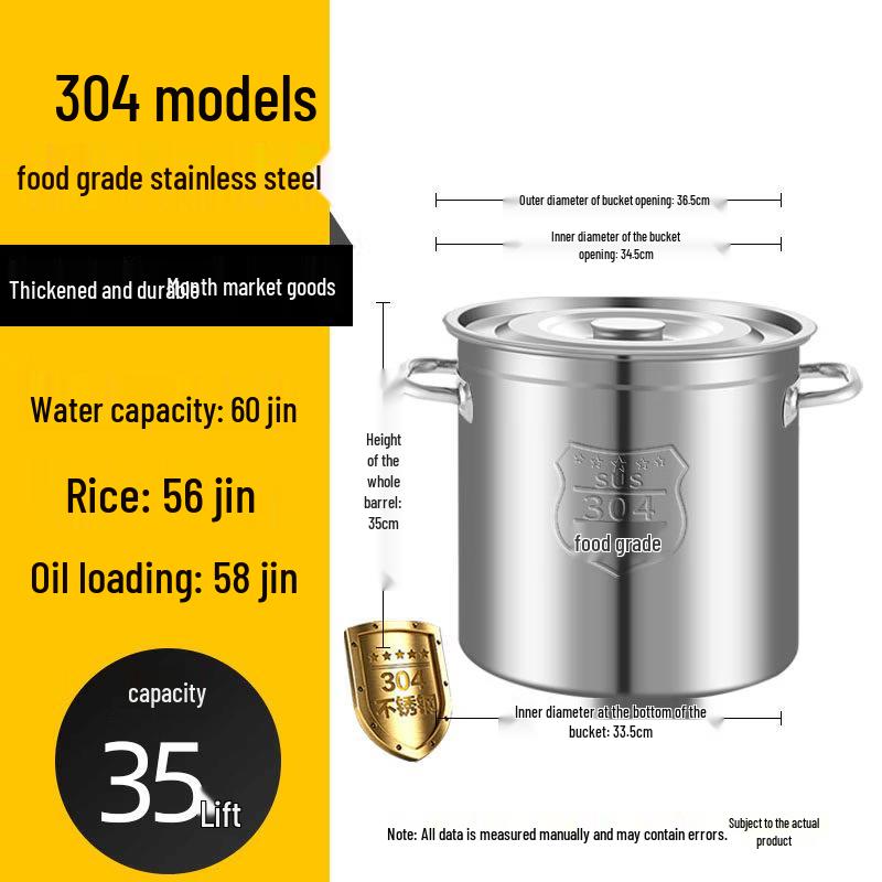 

304 Food-Grade Stainless Steel Multi-Purpose Pot with Lid (Pack of 3)