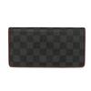 Usado 12564 Portefeiulle Braza N63254 7940 Logo Preto Vermelho Bicolor Modelo Antigo Dobrável Damier Graphite Bordeaux Masculino de