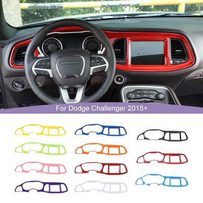 Centrální ovládací panel přístrojové desky Dekorace Obložení krytu pro Dodge Challenger 2015 Up doplňky interiéru auta