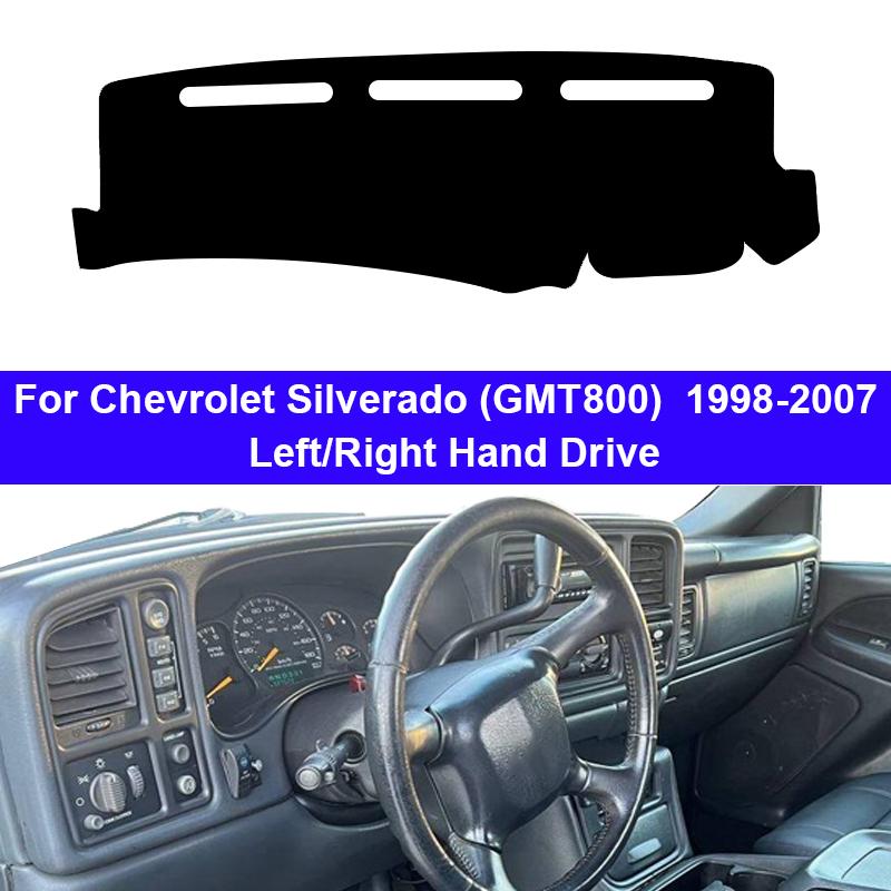 For Chevrolet Silverado (GMT800) 1500 2500 3500 1998-2007 Car Inner Dashboard Cover DashMat Carpet Rug Anti-UV Sun-Shade