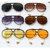 1PC 2025 European and American fashion sunglasses male pilot double beam large frame metal new sunglasses female