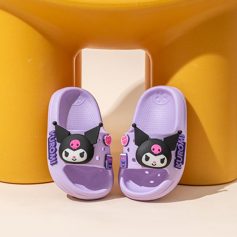 Children s slippers, girls slip-on slippers, indoor and outdoor non-slip cartoon licensed cartoon 150mm