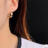 Zircon Heart Hoop Earrings: Japanese & Korean-Inspired Women's Fashion, Elegant Simple Design, Light Luxury Jewelry.