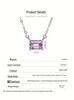 S925 Sterling Silver Necklace with Amethyst, Citrine, Peridot, Topaz, and Garnet Gemstones