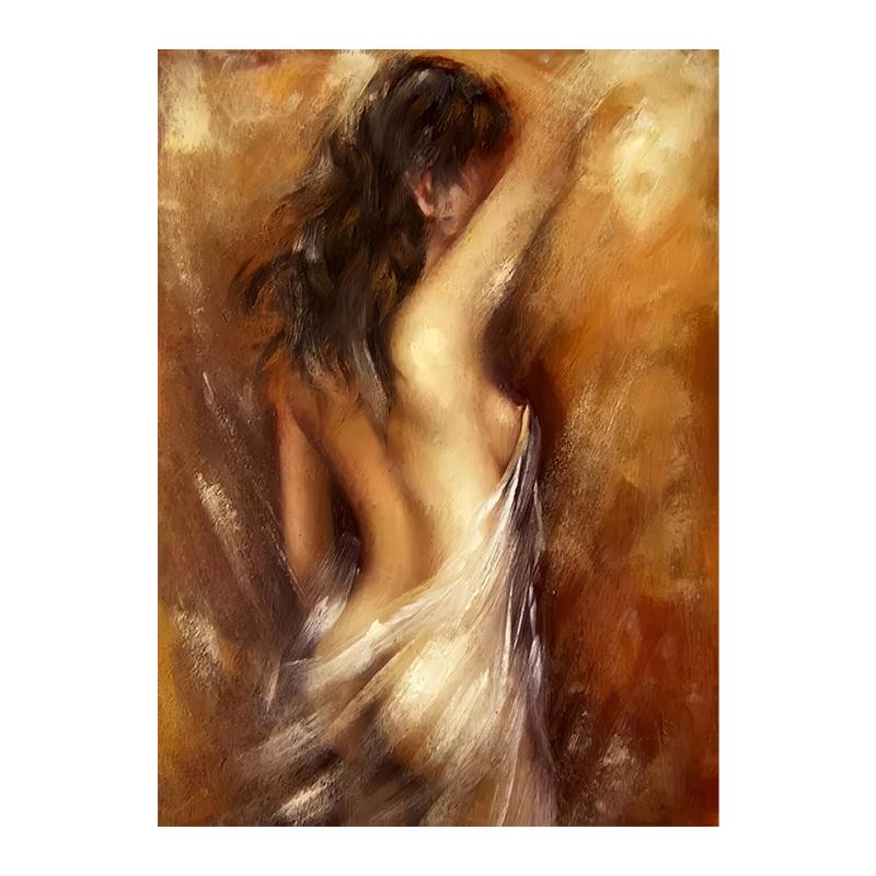 Abstract Couple Kiss Hug Erotic Nude Lovers Embracing Fantasy Sexual Poster Wall Art Pictures Canvas Painting Room Home Decor