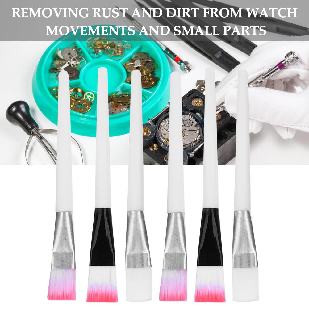 6 Stück Uhr Kleinteile Reinigungsbürste Uhrenreparatur Wartungswerkzeug
