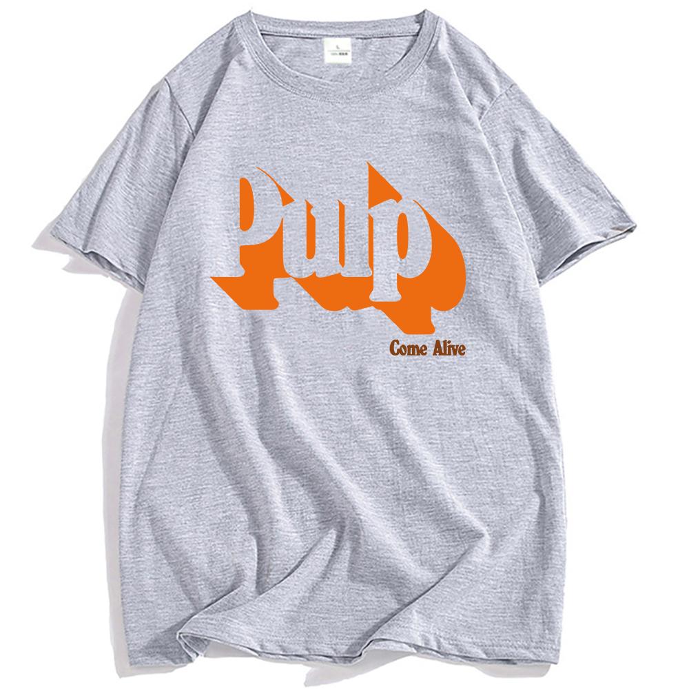 Oživte se Pulp Tričko Bavlna Léto Krátký Rukáv Trička pro Muže Streetwear Hip Hop Unisex Trička Bavlna Volné Pánské Tričko