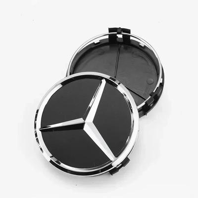 Hot 2025 For AMG W124 2025 Hot New 4pcs 75mm Car Wheel Center Hub Cap Badge Cover For Mercedes Benz A C GLC GLA W205 W204 W203 W