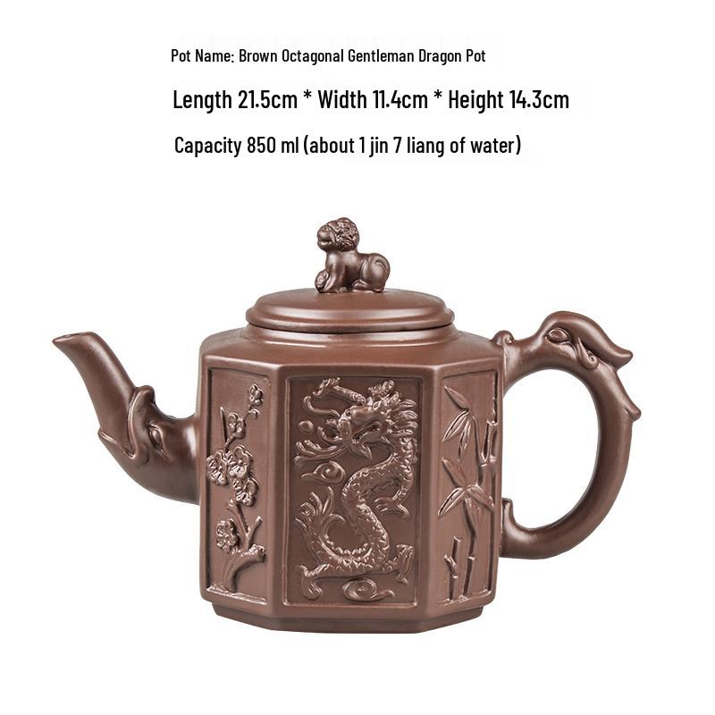 Large Yixing Zisha Handmade Ceramic Teapot for Kung Fu Tea