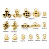 304 Stainless Steel Charms 14K Real Gold Plated Heart Bowknot Flower Pendant For Earrings Necklace DIY Making Findings, 1 Piece