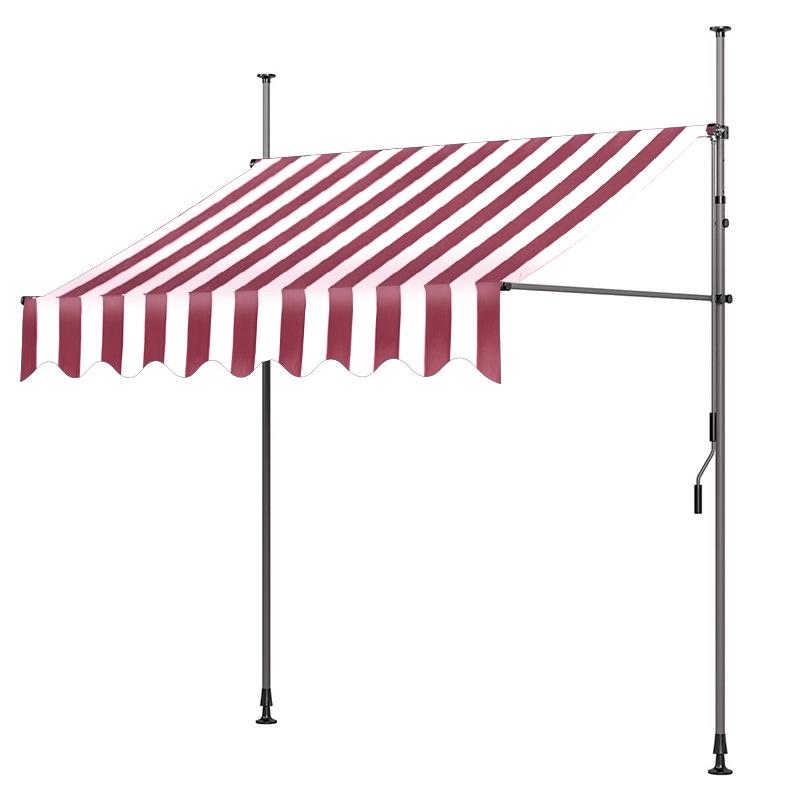 Portable Hand-Crank Sun Shade Tent for Outdoor, Courtyard, Shopfront, Terrace, and Balcony