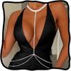 Sparkly Rhinestone Bra Chain Silver Chest Chains Y Bikini Body Chain Jewelry for