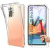 Case and Tempered Glass - E.F.CONNECTION - for Redmi Note 10 Pro 5G - Anti-Scratch - Reinforced Corners - Transparent
