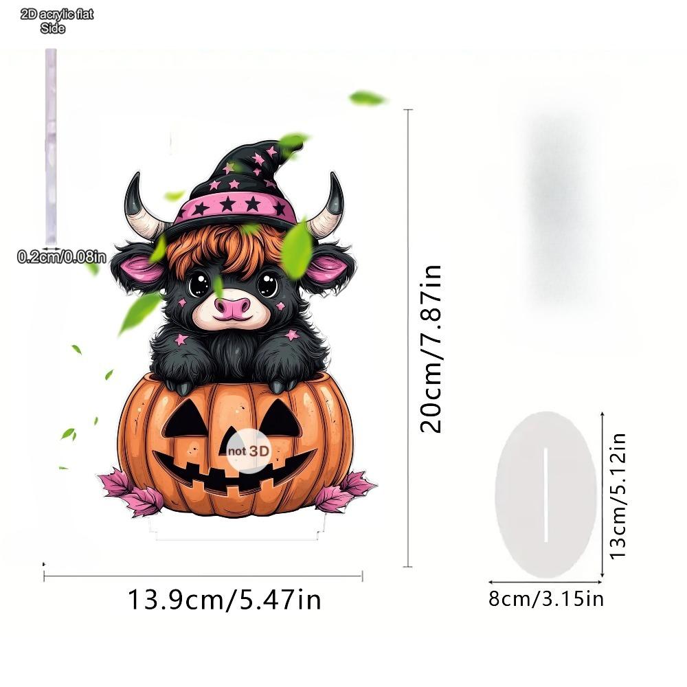 Cute High-low Cow Home Decoration for Halloween Nestled in Pumpkins, Holiday Decorations, Home Tabletop Decorations, Nurseries, Home Desk Living Room
