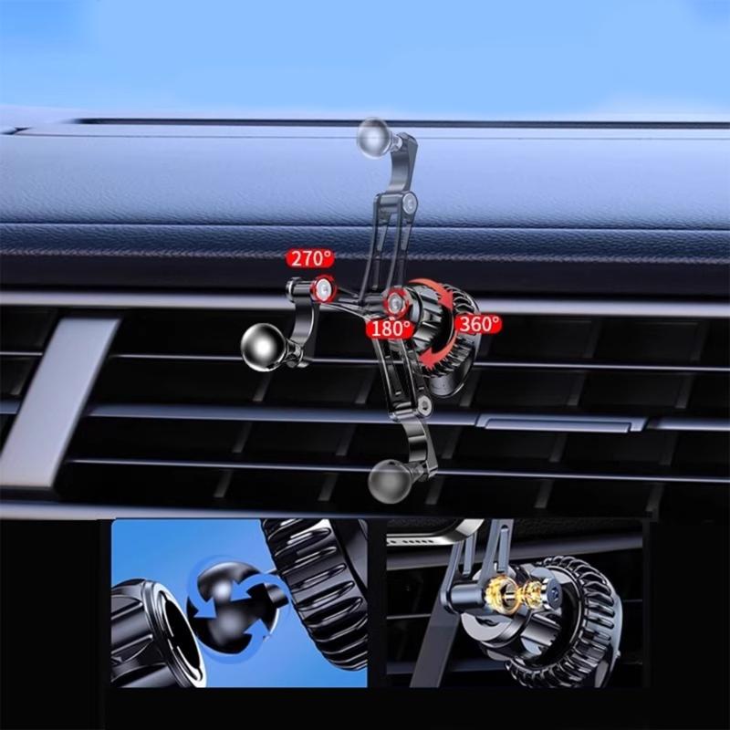 Rotating Ball Head Extenders  Ball Joint Extension Arm Adjustable for Car Air Outlet Vent Phone Stand & Map  Mount Holder