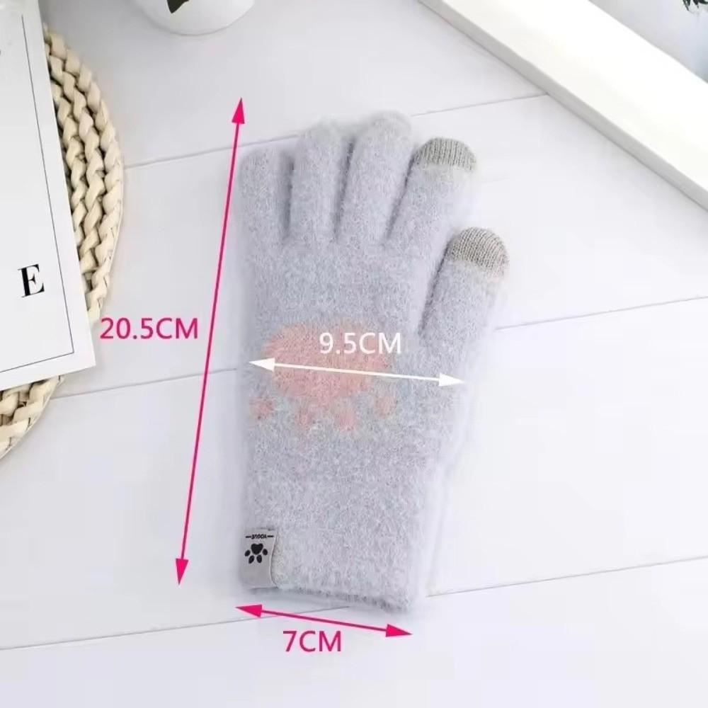 Fleece Lined Cat Paw Gloves Warm Winter Mittens New Touchscreen Gloves  Winter
