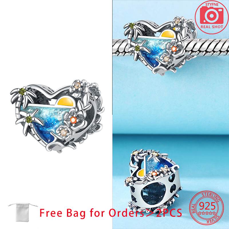 Fishtail Ocean Charms Originales Beads Fit Bracelet Necklace Accessories Bead Jewelry Making Fine Jewelry Gift Diy