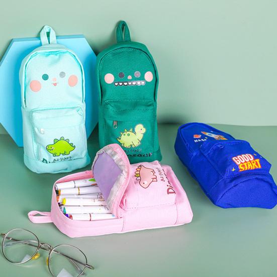 

Милый мультфильм астронавт ракета динозавр узор холст пенал сумка для хранения