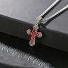 Cross with Diamond Pendant Necklace Autumn and Winter Long Sweater Chain Street Hip Hop Necklace