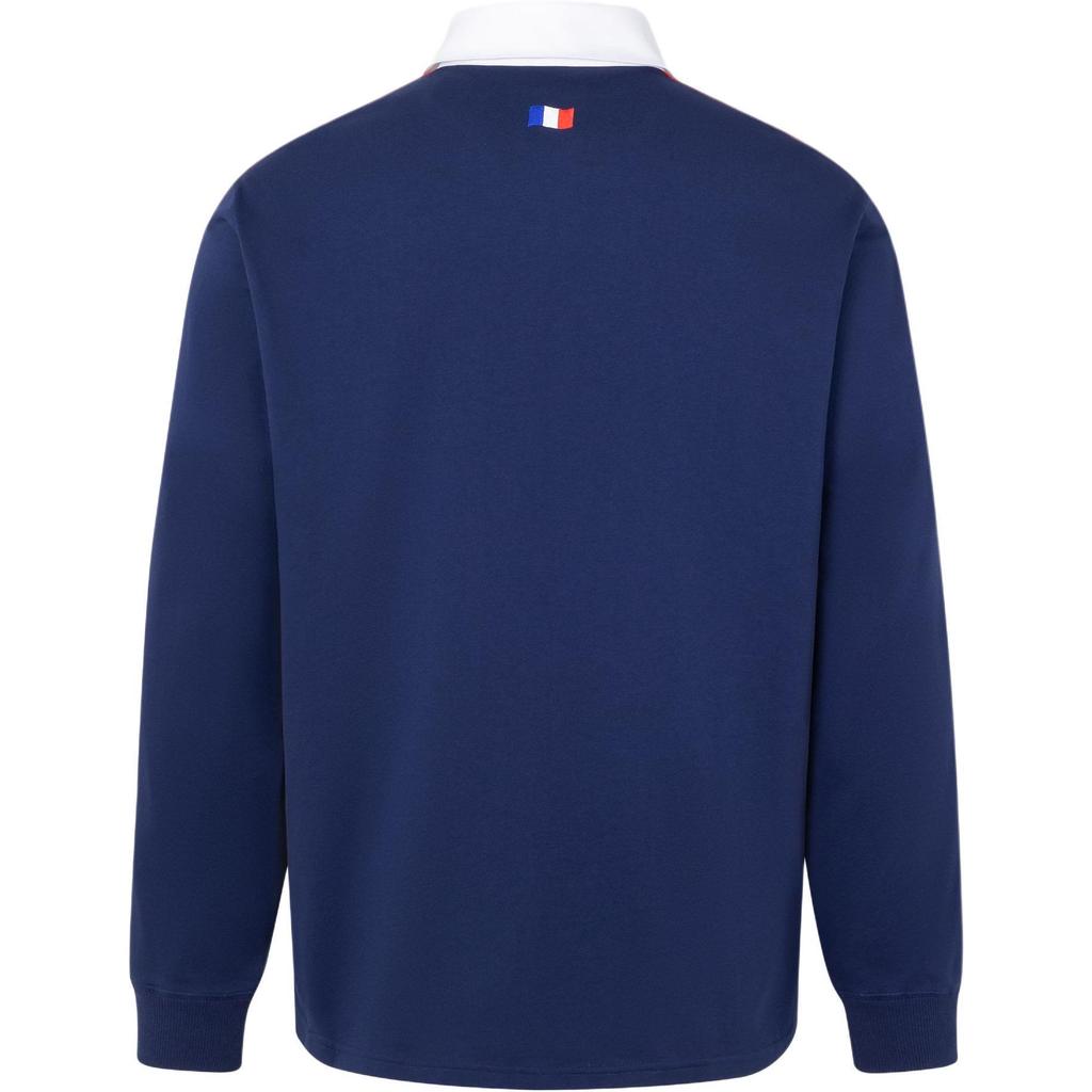 Adidas Ffr Culture Jsy Fashion Soft Pullover Long Sleeve Rugby Shirt Men Tops Dark-Blue JP0364