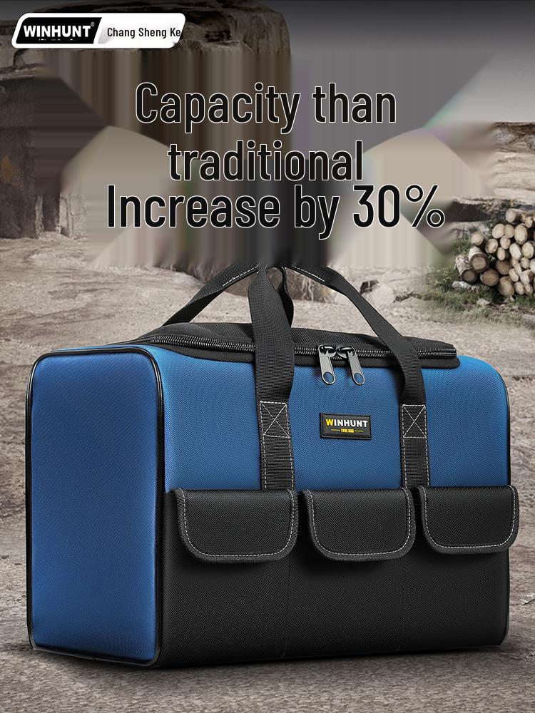 Sturdy Hydroelectric Durable Canvas Tool Bag - Thickened, Wear-Resistant, Multi-Function Hardware Storage